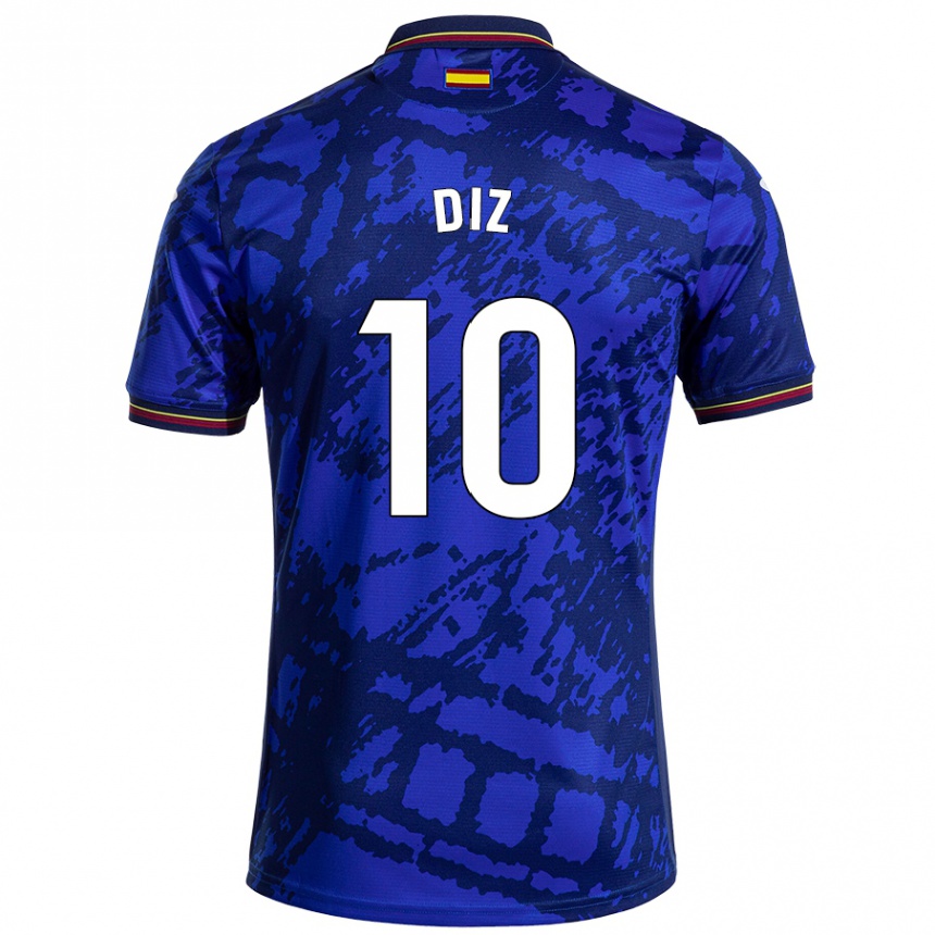 Damen Fußball Rafa Diz #10 Dunkleres Blau Heimtrikot Trikot 2024/25 T-Shirt Luxemburg