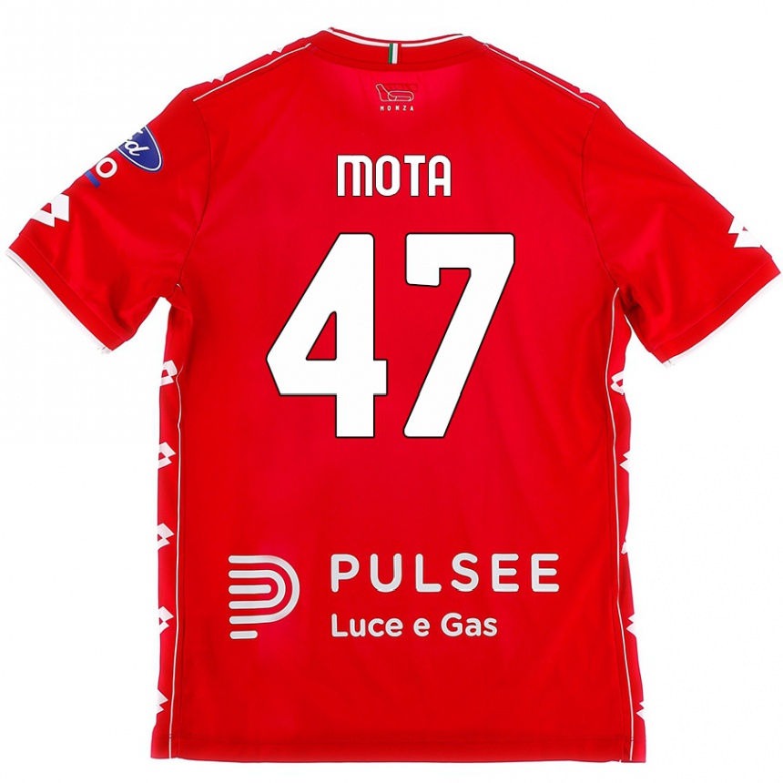 Damen Fußball Dany Mota #47 Rot Weiß Heimtrikot Trikot 2024/25 T-Shirt Luxemburg