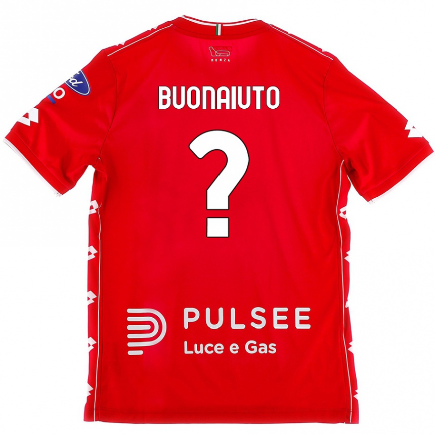 Damen Fußball Marco Buonaiuto #0 Rot Weiß Heimtrikot Trikot 2024/25 T-Shirt Luxemburg