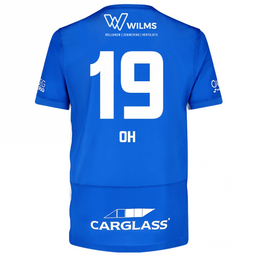 Damen Fußball Hyeon-Gyu Oh #19 Blau Heimtrikot Trikot 2024/25 T-Shirt Luxemburg