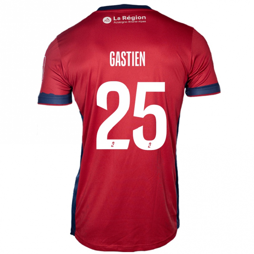 Damen Fußball Johan Gastien #25 Hellburgunderrot Heimtrikot Trikot 2024/25 T-Shirt Luxemburg