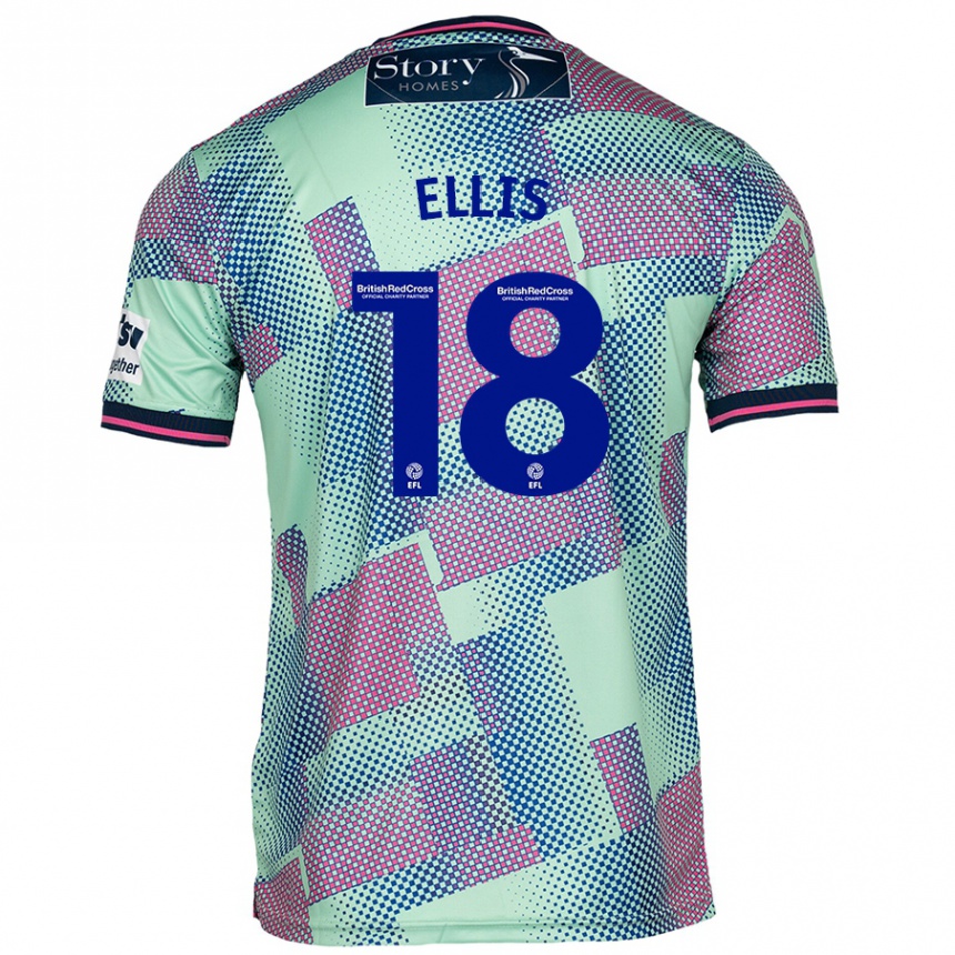 Damen Fußball Jack Ellis #18 Grün Auswärtstrikot Trikot 2024/25 T-Shirt Luxemburg