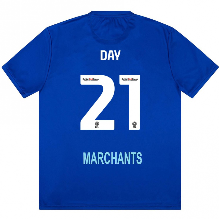 Damen Fußball Joe Day #21 Grün Auswärtstrikot Trikot 2024/25 T-Shirt Luxemburg