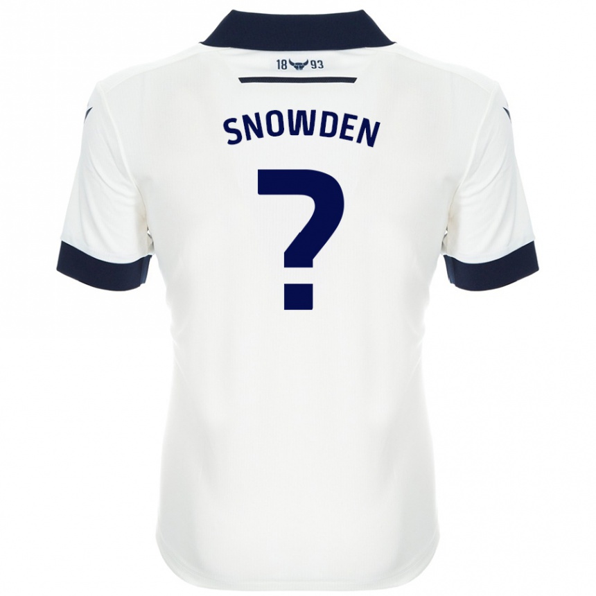 Damen Fußball Leo Snowden #0 Weiß Marineblau Auswärtstrikot Trikot 2024/25 T-Shirt Luxemburg