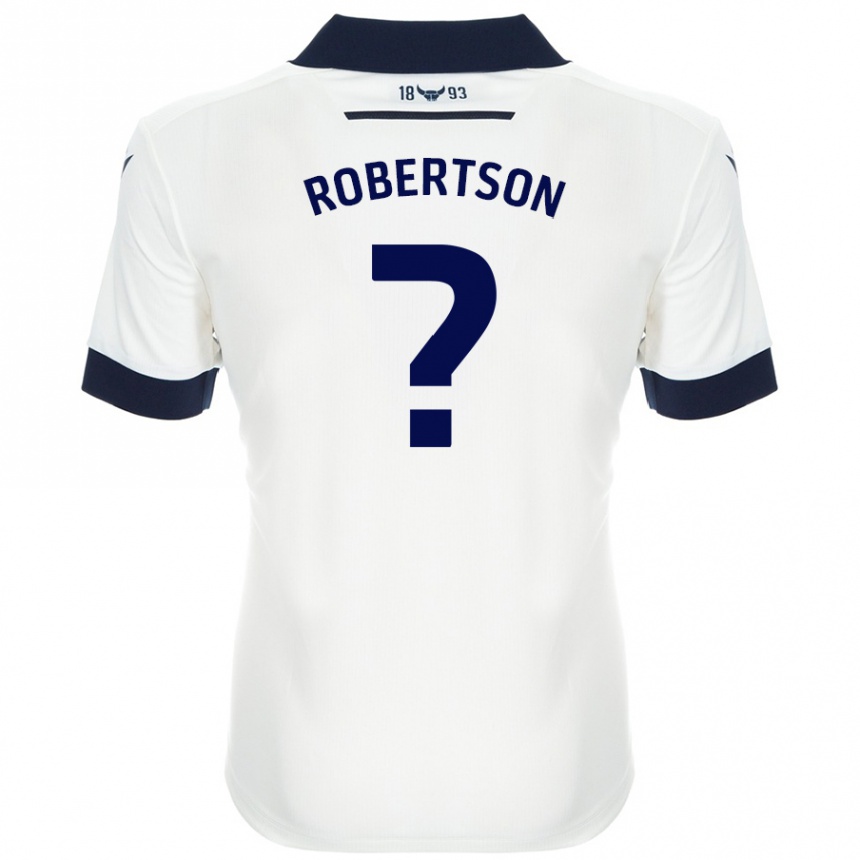 Damen Fußball Maddie Robertson #0 Weiß Marineblau Auswärtstrikot Trikot 2024/25 T-Shirt Luxemburg