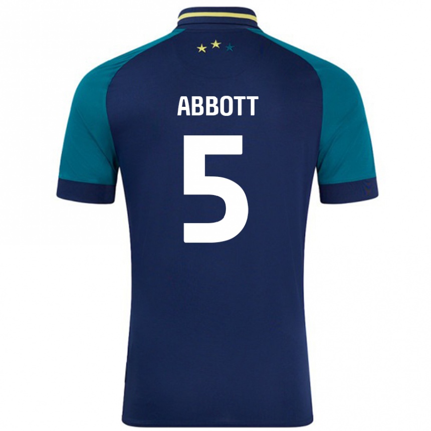 Damen Fußball Vicky Abbott #5 Marine Dunkelgrün Auswärtstrikot Trikot 2024/25 T-Shirt Luxemburg