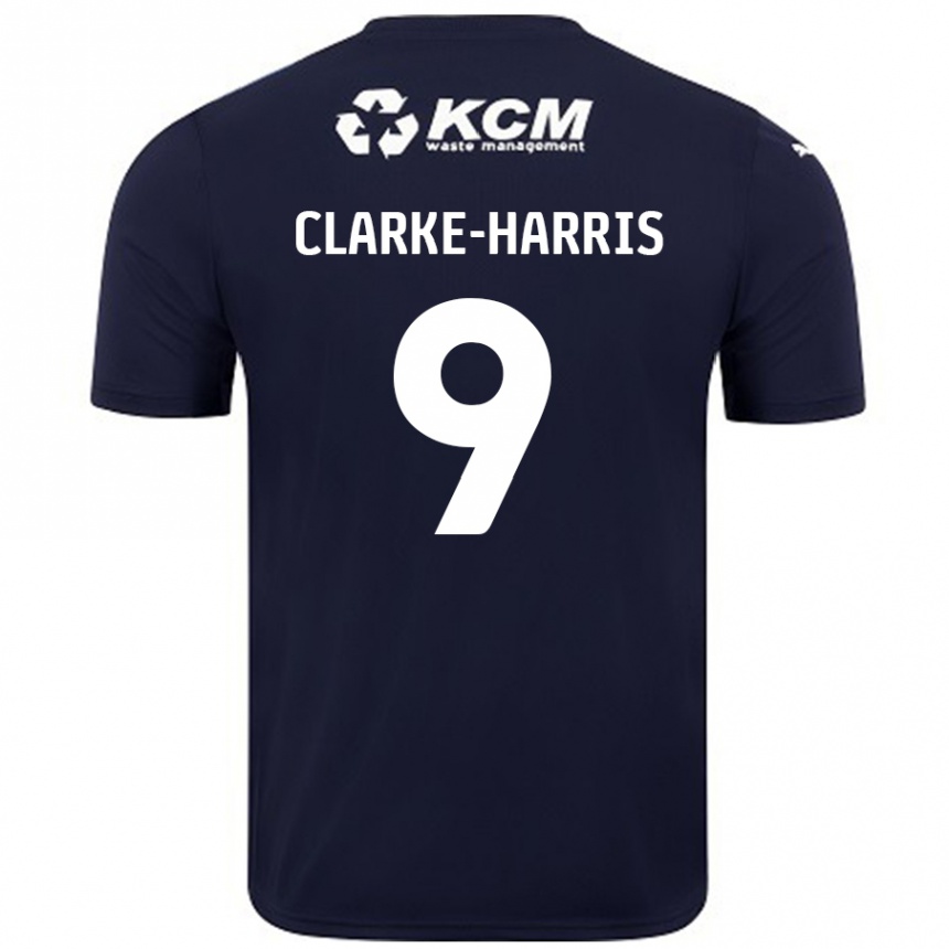 Damen Fußball Jonson Clarke-Harris #9 Marineblau Auswärtstrikot Trikot 2024/25 T-Shirt Luxemburg