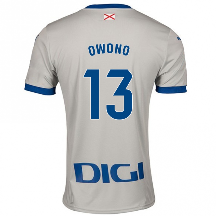 Damen Fußball Jesús Owono #13 Hellgrau Auswärtstrikot Trikot 2024/25 T-Shirt Luxemburg