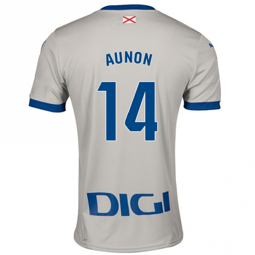 Damen Fußball Cristina Auñón #14 Hellgrau Auswärtstrikot Trikot 2024/25 T-Shirt Luxemburg