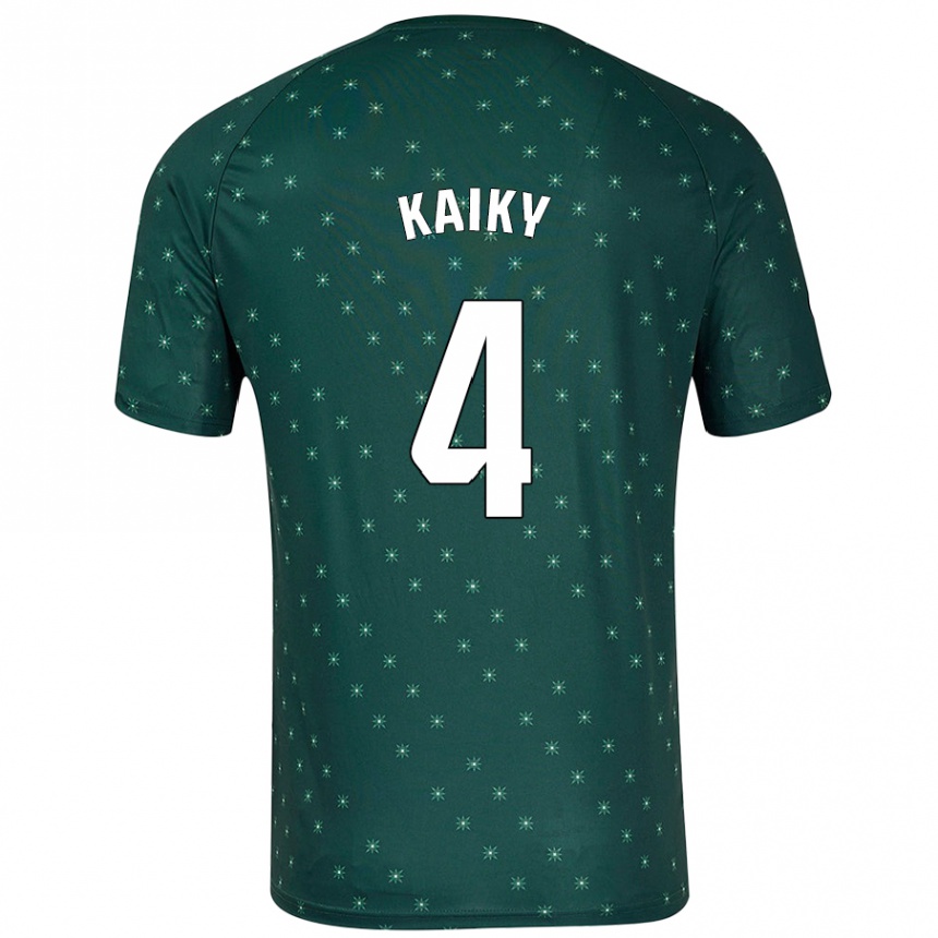 Damen Fußball Kaiky #4 Dunkelgrün Auswärtstrikot Trikot 2024/25 T-Shirt Luxemburg