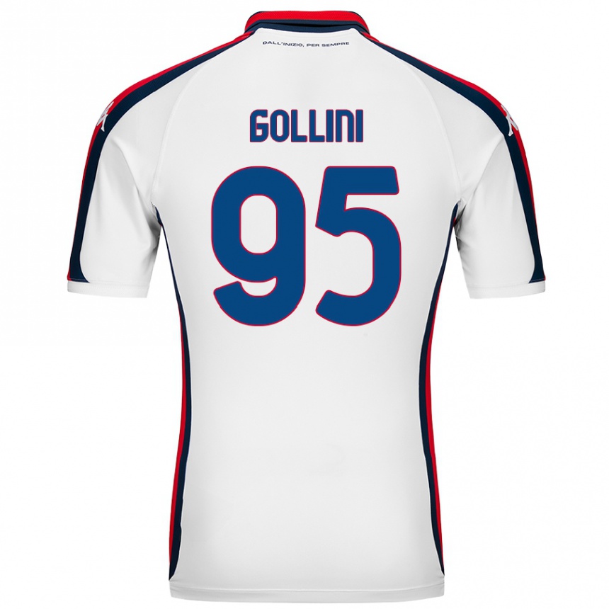 Damen Fußball Pierluigi Gollini #95 Weiß Auswärtstrikot Trikot 2024/25 T-Shirt Luxemburg