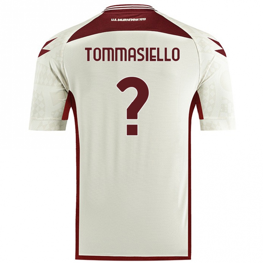 Damen Fußball Francesco Tommasiello #0 Cremefarben Auswärtstrikot Trikot 2024/25 T-Shirt Luxemburg