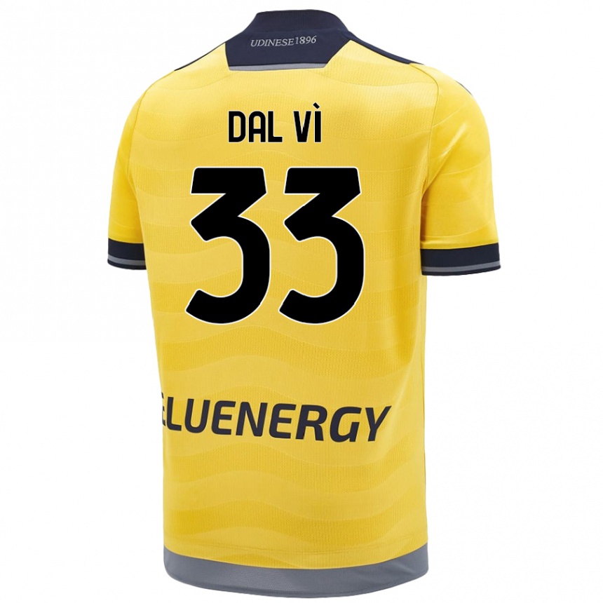 Damen Fußball Matteo Dal Vì #33 Golden Auswärtstrikot Trikot 2024/25 T-Shirt Luxemburg