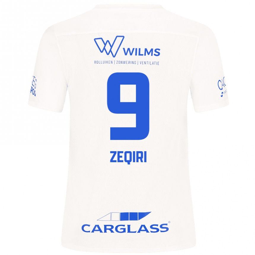 Damen Fußball Andi Zeqiri #9 Weiß Auswärtstrikot Trikot 2024/25 T-Shirt Luxemburg