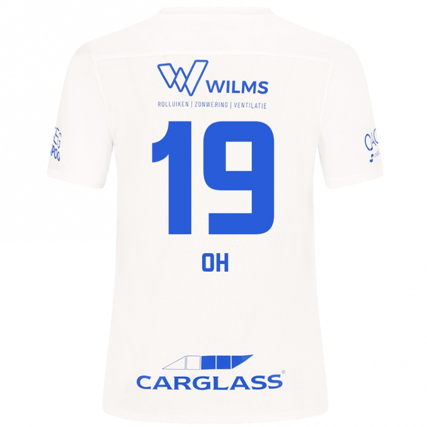 Damen Fußball Hyeon-Gyu Oh #19 Weiß Auswärtstrikot Trikot 2024/25 T-Shirt Luxemburg