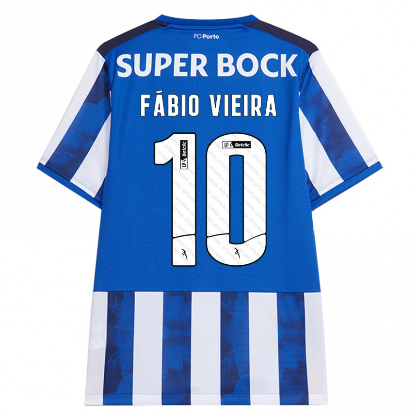 Kinder Fußball Fabio Vieira #10 Blau Weiß Heimtrikot Trikot 2024/25 T-Shirt Luxemburg