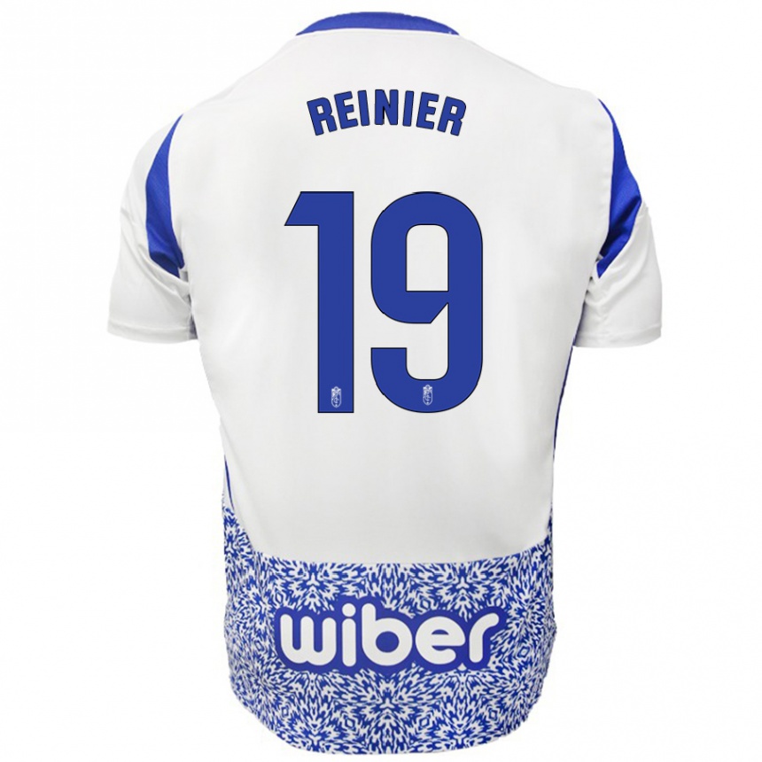 Kinder Fußball Reinier #19 Weiß Blau Auswärtstrikot Trikot 2024/25 T-Shirt Luxemburg