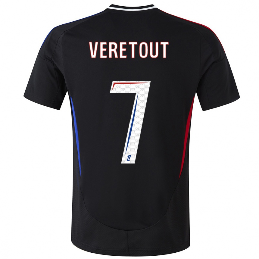 Kinder Fußball Jordan Veretout #7 Schwarz Auswärtstrikot Trikot 2024/25 T-Shirt Luxemburg