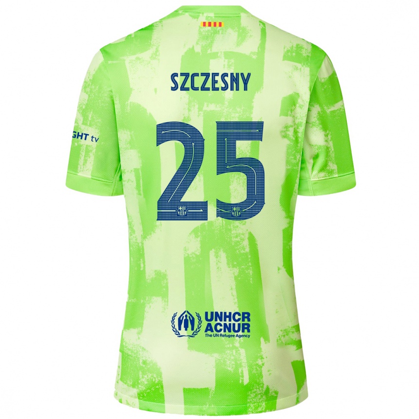 Kinder Fußball Wojciech Szczesny #25 Limettengrün Ausweichtrikot Trikot 2024/25 T-Shirt Luxemburg