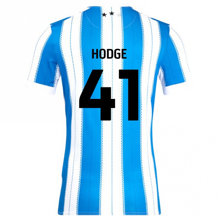 Kinder Fußball Joe Hodge #41 Blau Weiß Heimtrikot Trikot 2024/25 T-Shirt Luxemburg