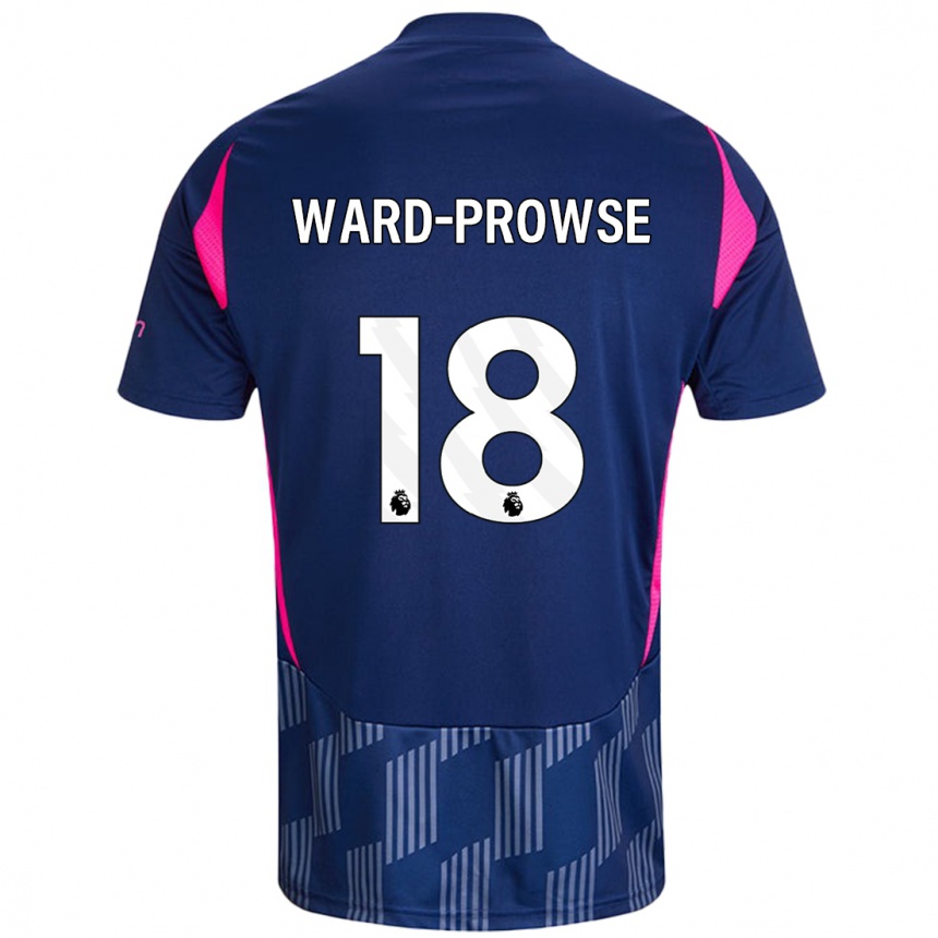 Kinder Fußball James Ward-Prowse #18 Königsblau Rosa Auswärtstrikot Trikot 2024/25 T-Shirt Luxemburg