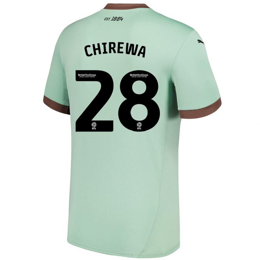 Kinder Fußball Tawanda Chirewa #28 Blassgrün Auswärtstrikot Trikot 2024/25 T-Shirt Luxemburg