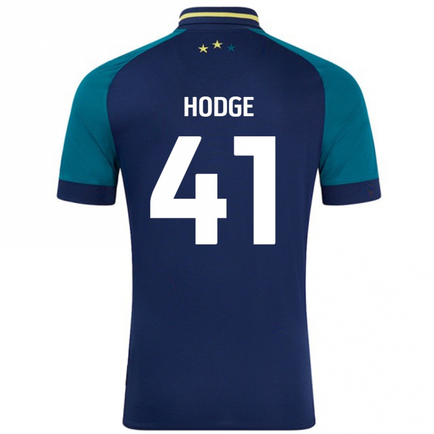 Kinder Fußball Joe Hodge #41 Marine Dunkelgrün Auswärtstrikot Trikot 2024/25 T-Shirt Luxemburg