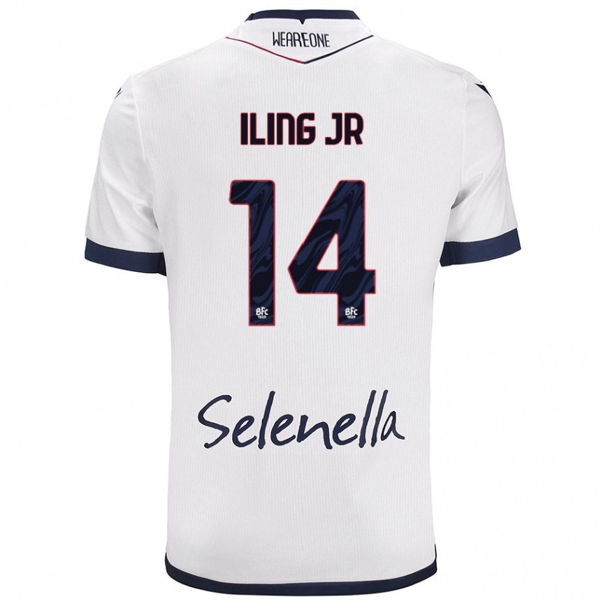 Kinder Fußball Samuel Iling-Junior #14 Weiß Königsblau Auswärtstrikot Trikot 2024/25 T-Shirt Luxemburg