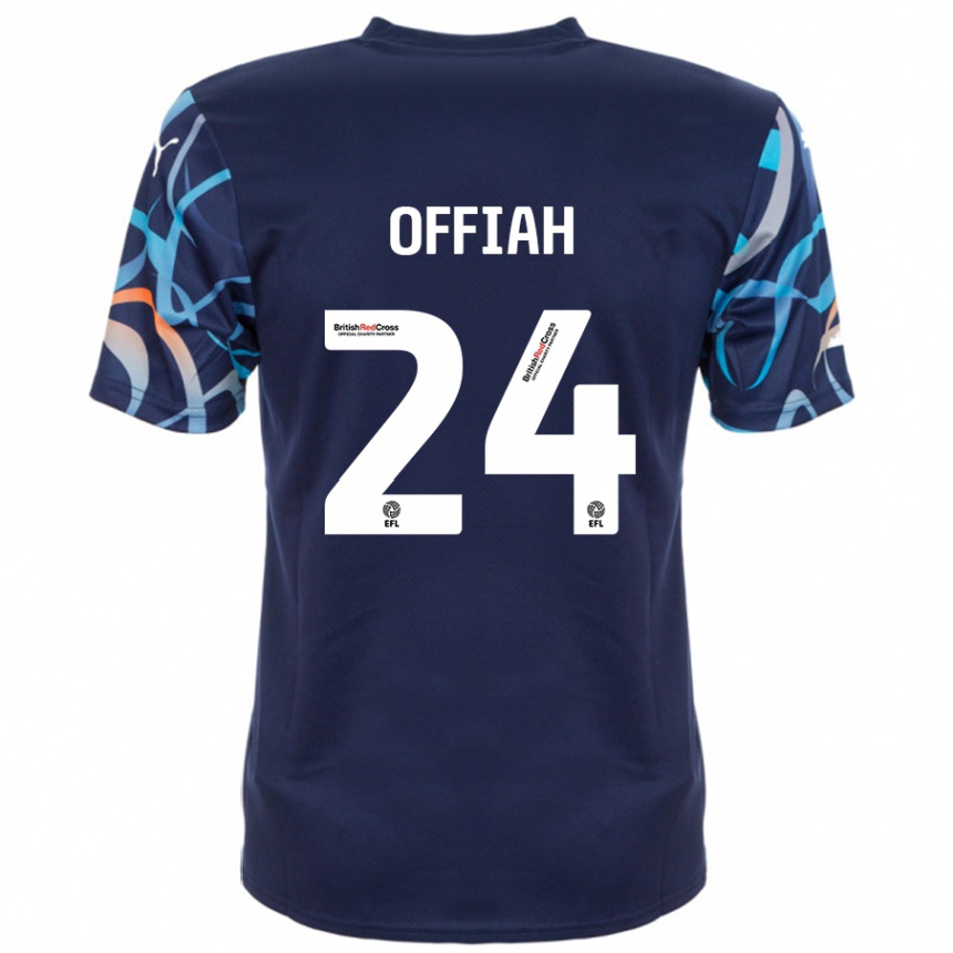 Kinder Fußball Odel Offiah #24 Marineblau Auswärtstrikot Trikot 2024/25 T-Shirt Luxemburg