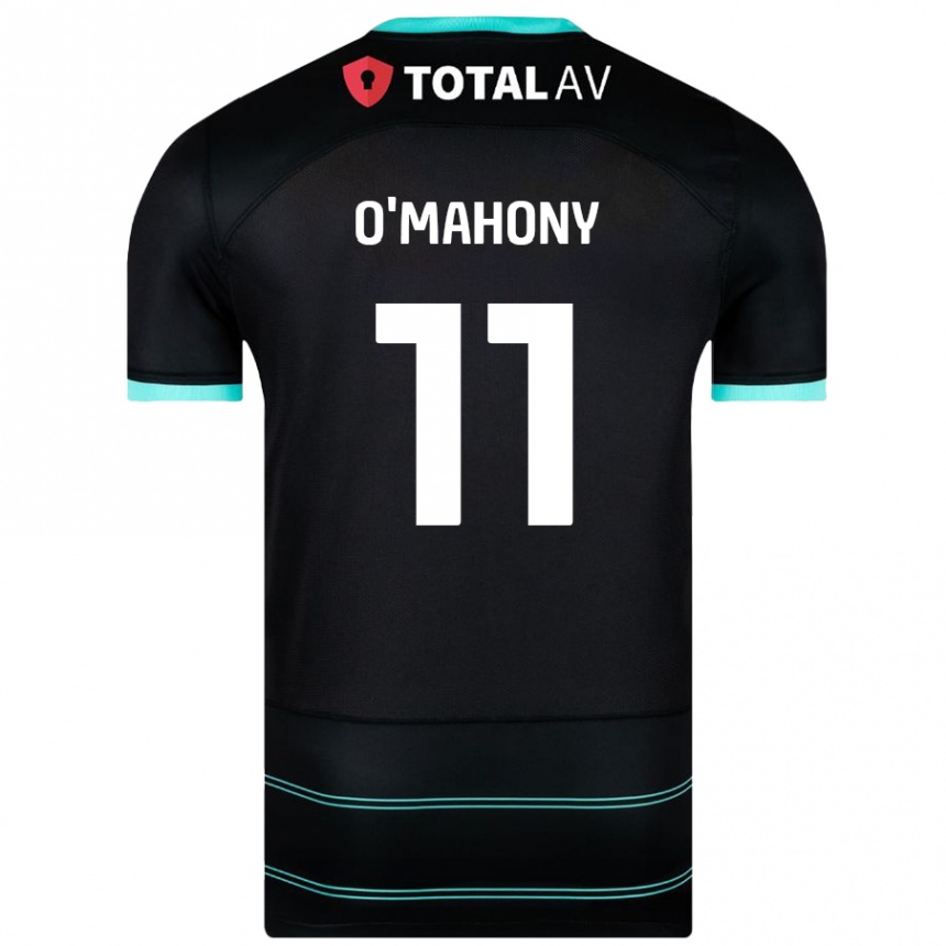 Kinder Fußball Mark O'mahony #11 Schwarz Auswärtstrikot Trikot 2024/25 T-Shirt Luxemburg