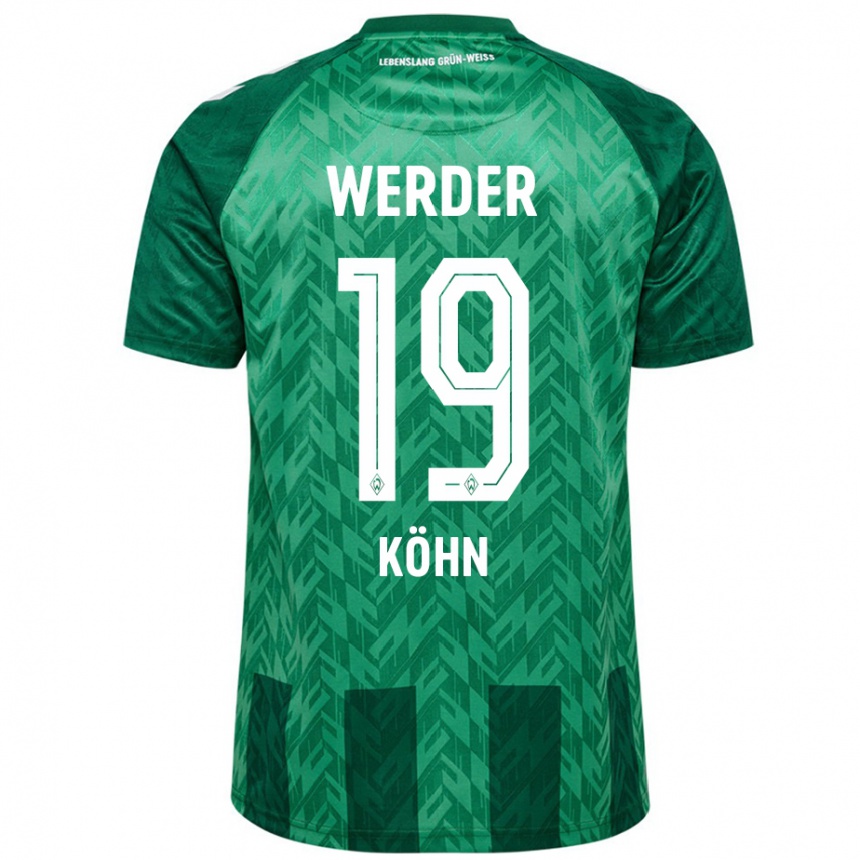 Kinder Fußball Derrick Köhn #19 Grün Heimtrikot Trikot 2024/25 T-Shirt Luxemburg