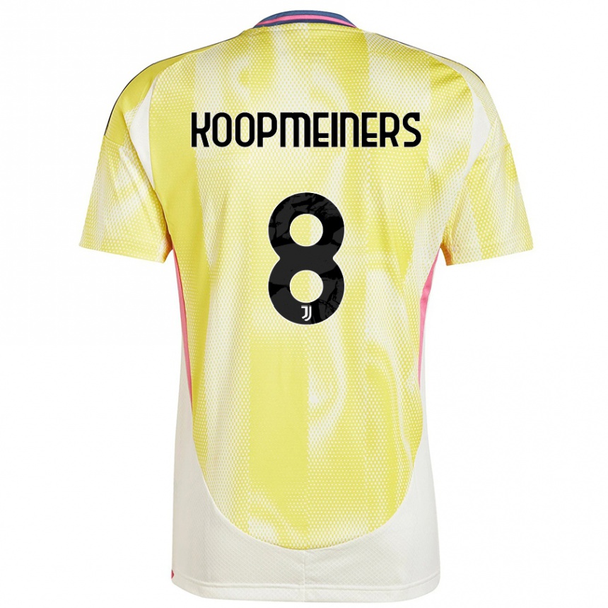 Kinder Fußball Teun Koopmeiners #8 Solargelb Auswärtstrikot Trikot 2024/25 T-Shirt Luxemburg