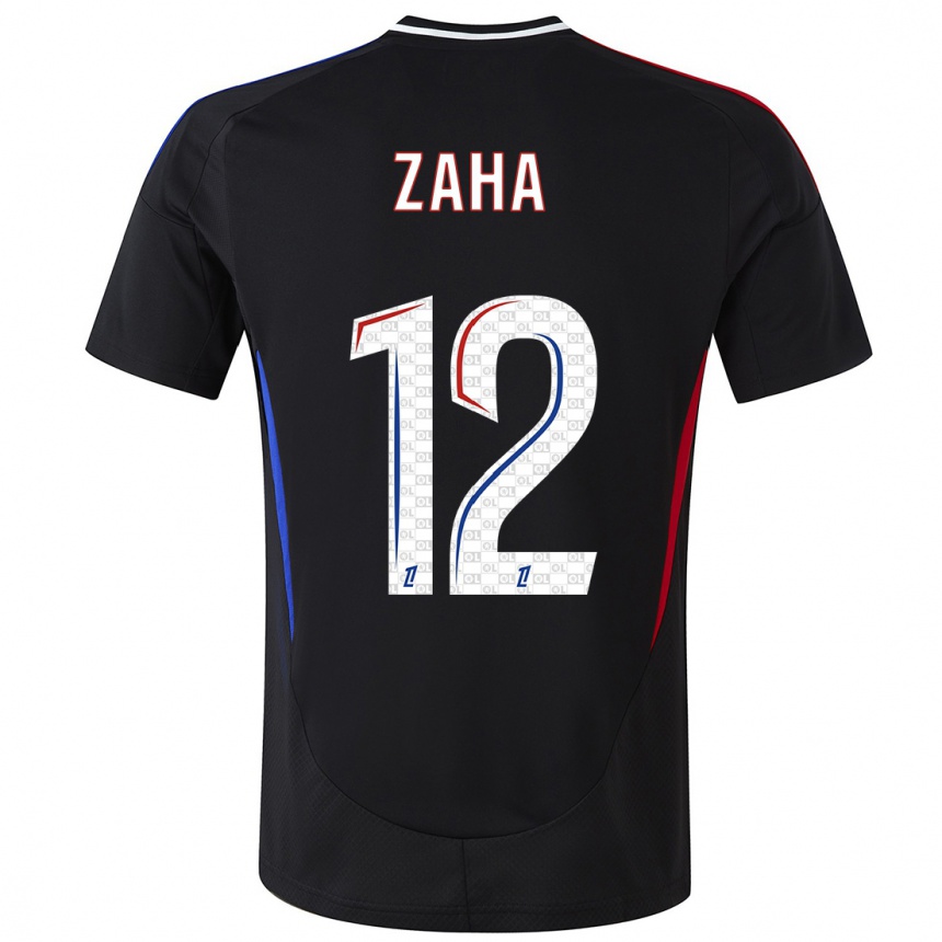 Kinder Fußball Wilfried Zaha #12 Schwarz Auswärtstrikot Trikot 2024/25 T-Shirt Luxemburg