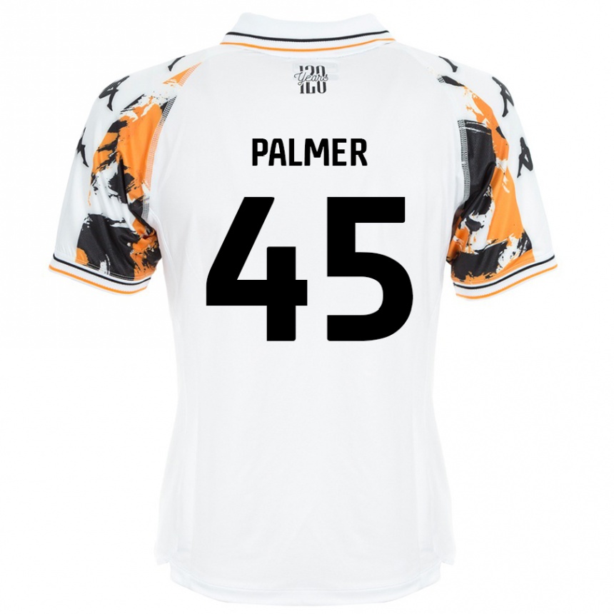 Kinder Fußball Kasey Palmer #45 Weiß Auswärtstrikot Trikot 2024/25 T-Shirt Luxemburg