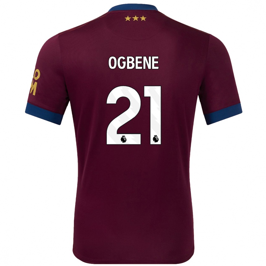 Kinder Fußball Chiedozie Ogbene #21 Braun Auswärtstrikot Trikot 2024/25 T-Shirt Luxemburg