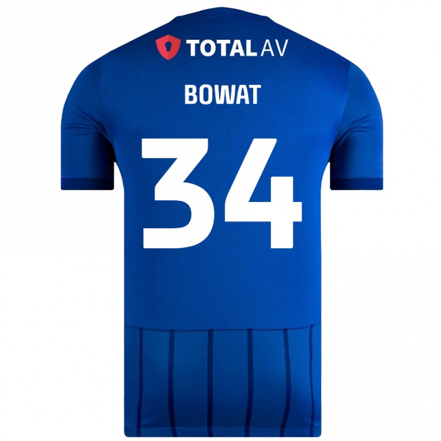 Kinder Fußball Ibane Bowat #34 Blau Heimtrikot Trikot 2024/25 T-Shirt Luxemburg