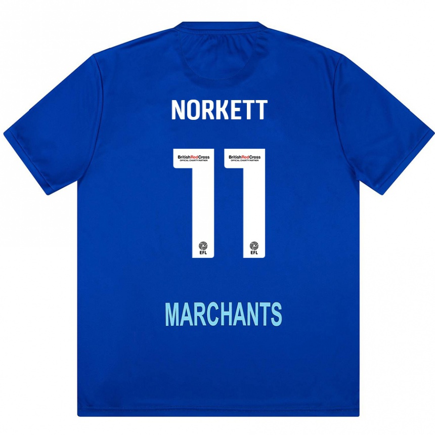 Kinder Fußball Manni Norkett #11 Grün Auswärtstrikot Trikot 2024/25 T-Shirt Luxemburg