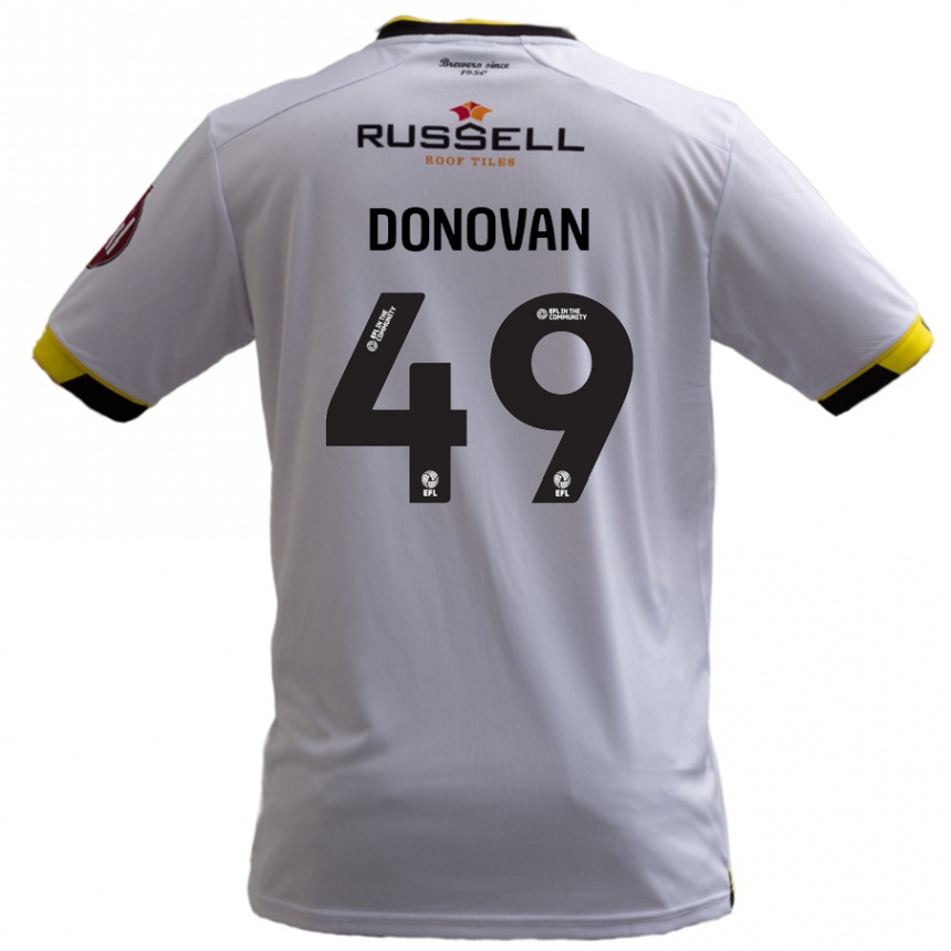 Kinder Fußball Romelle Donovan #49 Weiß Auswärtstrikot Trikot 2024/25 T-Shirt Luxemburg