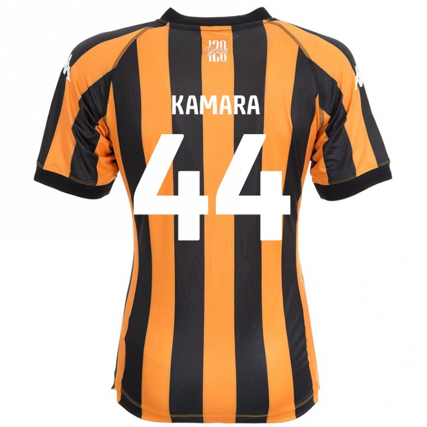 Kinder Fußball Abu Kamara #44 Schwarz Bernstein Heimtrikot Trikot 2024/25 T-Shirt Luxemburg