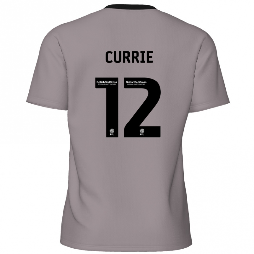 Kinder Fußball Jack Currie #12 Grau Auswärtstrikot Trikot 2024/25 T-Shirt Luxemburg