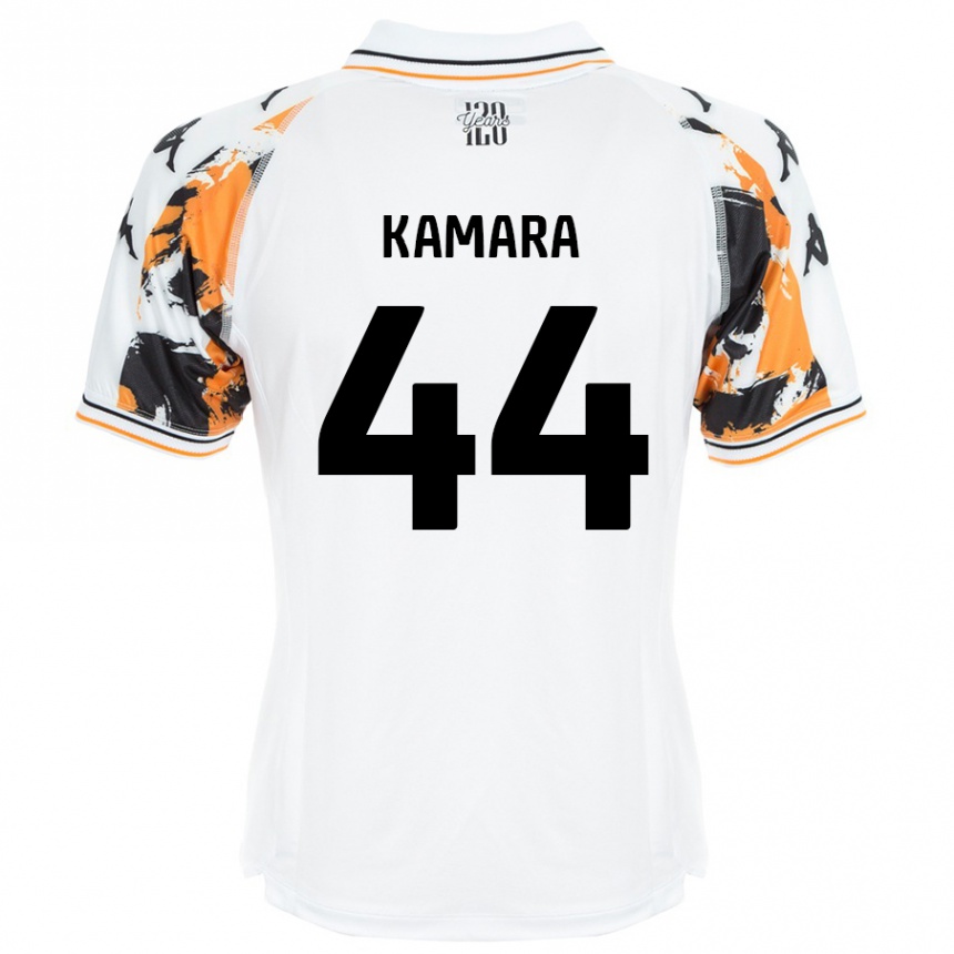 Kinder Fußball Abu Kamara #44 Weiß Auswärtstrikot Trikot 2024/25 T-Shirt Luxemburg