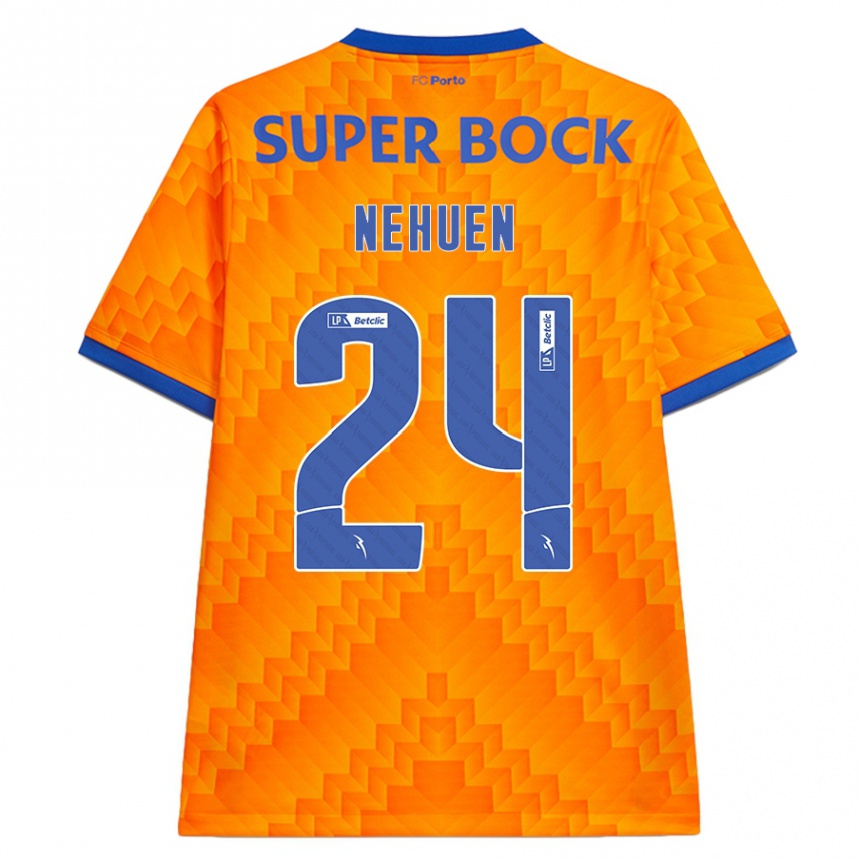 Kinder Fußball Nehuén Pérez #24 Orange Auswärtstrikot Trikot 2024/25 T-Shirt Luxemburg