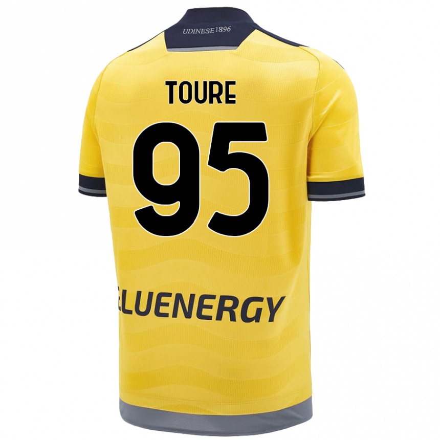 Kinder Fußball Isaak Touré #95 Golden Auswärtstrikot Trikot 2024/25 T-Shirt Luxemburg