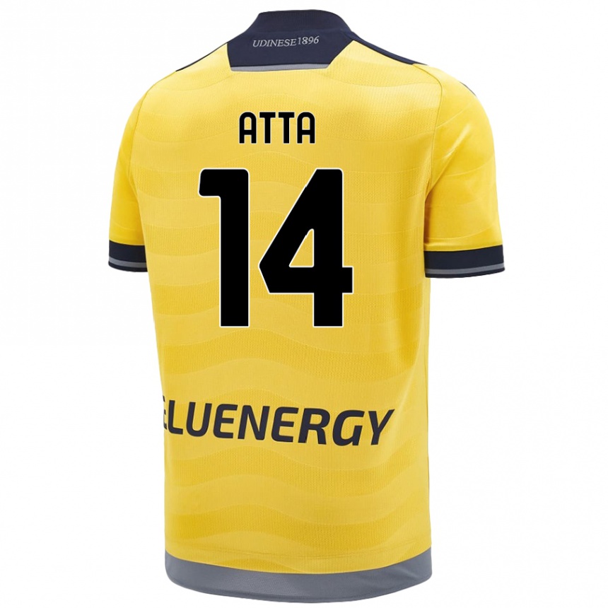 Kinder Fußball Arthur Atta #14 Golden Auswärtstrikot Trikot 2024/25 T-Shirt Luxemburg