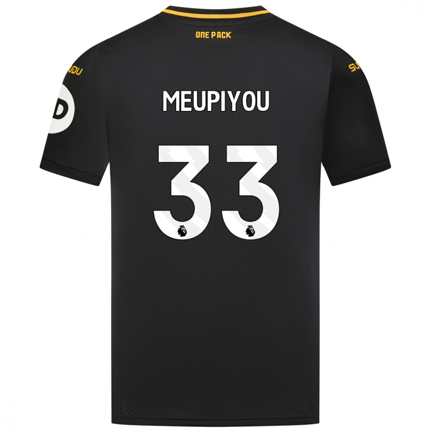 Kinder Fußball Bastien Meupiyou #33 Schwarz Auswärtstrikot Trikot 2024/25 T-Shirt Luxemburg