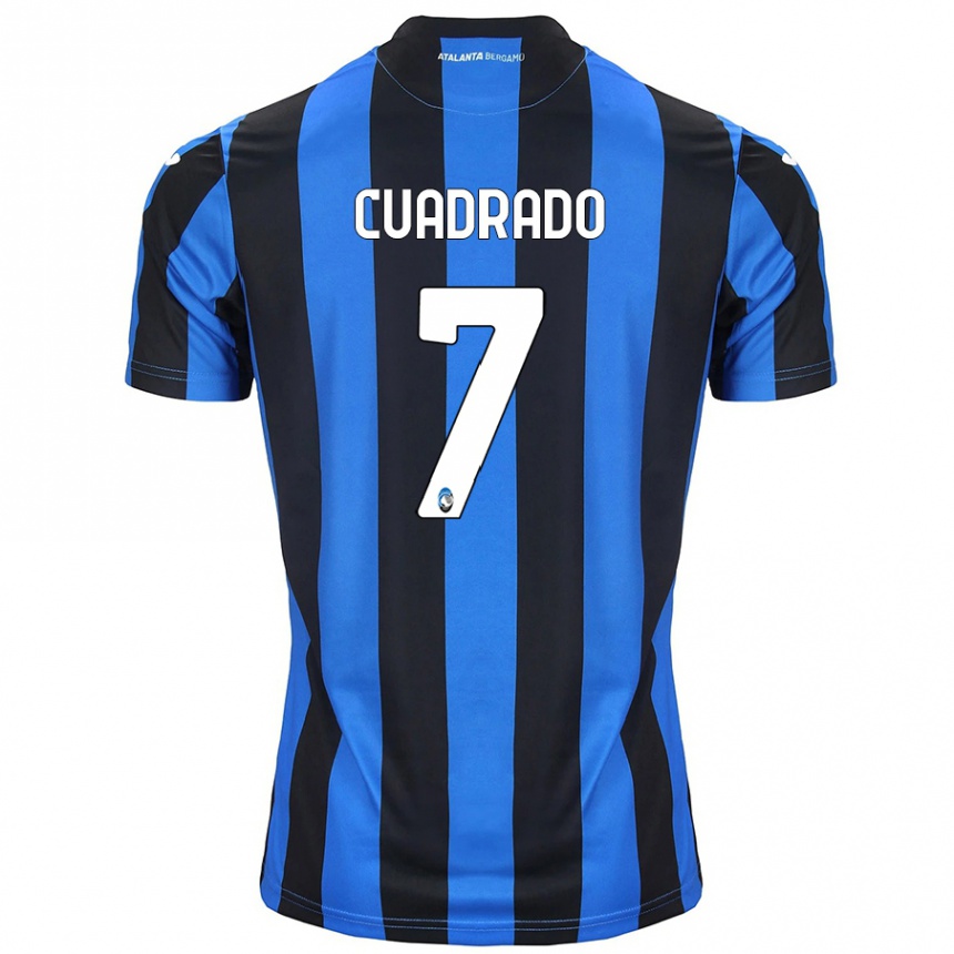 Herren Fußball Juan Cuadrado #7 Blau Schwarz Heimtrikot Trikot 2024/25 T-Shirt Luxemburg