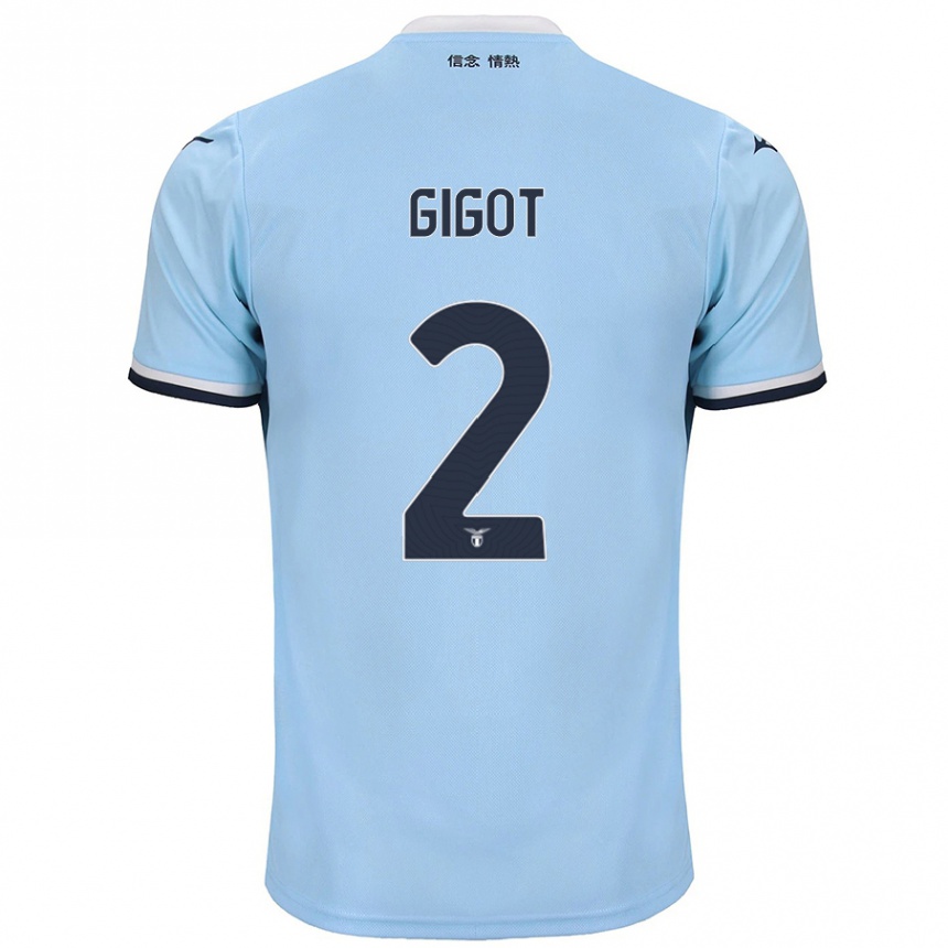 Herren Fußball Samuel Gigot #2 Blau Heimtrikot Trikot 2024/25 T-Shirt Luxemburg