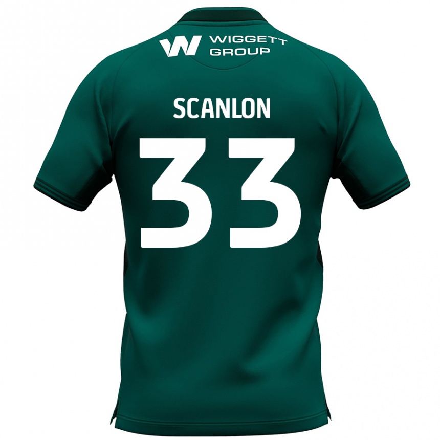 Herren Fußball Calum Scanlon #33 Grün Auswärtstrikot Trikot 2024/25 T-Shirt Luxemburg