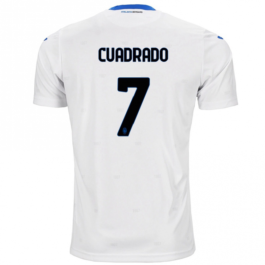 Herren Fußball Juan Cuadrado #7 Weiß Auswärtstrikot Trikot 2024/25 T-Shirt Luxemburg