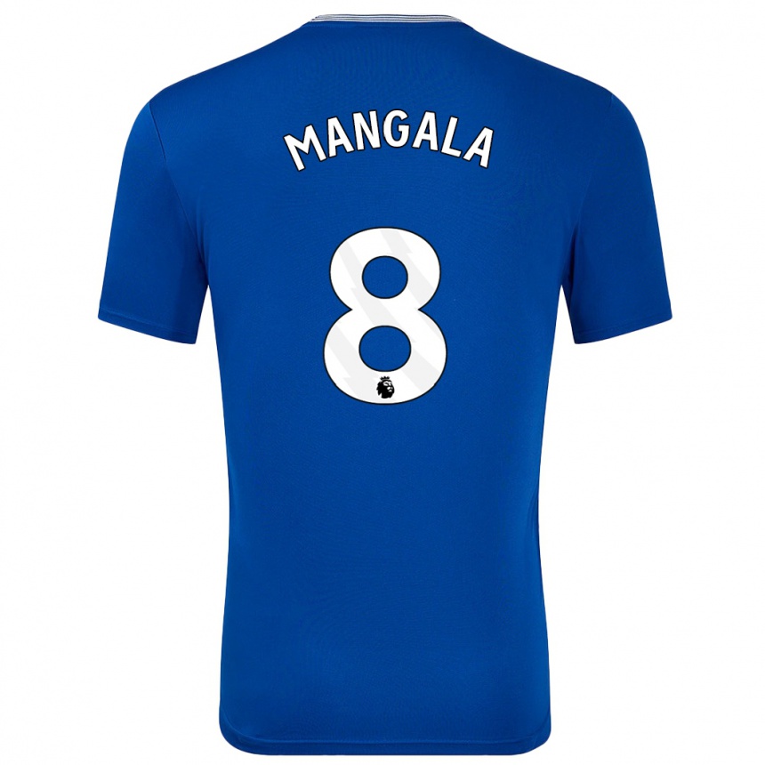 Herren Fußball Orel Mangala #8 Blau Mit Heimtrikot Trikot 2024/25 T-Shirt Luxemburg